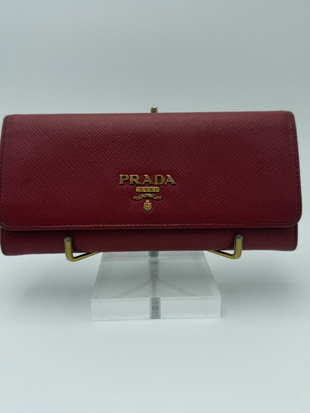 PRADA Pre-Loved Large Saffiano Leather Wallet (Red) - Picture 2 of 5
